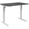 Schreibtisch Venla elektrisch höhenverstellbar gerade BxT 1200 x 800 mm dunkelgrau/weiß. TAKKT Industrial &