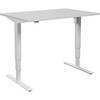 Schreibtisch Atlanta elektrisch höhenverstellbar gerade BxT 1200 x 800 mm lichtgrau/weiß. 761020 49