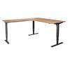 Schreibtisch Atlanta elektrisch höhenverstellbar L-Form BxT 1800 x 2000 mm Buche/schwarz links. TAKKT
