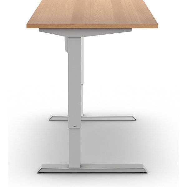 Schreibtisch Venla elektrisch höhenverstellbar gerade BxT 1200 x 800 mm Buche/weiß. TAKKT Industrial &-2