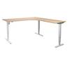 Schreibtisch Atlanta elektrisch höhenverstellbar L-Form BxT 1800 x 2000 mm Birke/weiß rechts. TAKKT
