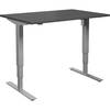Schreibtisch Atlanta elektrisch höhenverstellbar gerade BxT 1200 x 800 mm dunkelgrau/silber. 761009 49
