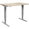 Schreibtisch Atlanta elektrisch höhenverstellbar gerade BxT 1200 x 800 mm Eiche/silber. 76101249 761012 49