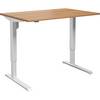 Schreibtisch Venla elektrisch höhenverstellbar gerade BxT 1400 x 800 mm Buche/weiß. TAKKT Industrial &