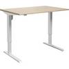 Schreibtisch Venla elektrisch höhenverstellbar gerade BxT 1400 x 800 mm Eiche/weiß. TAKKT Industrial &