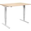 Schreibtisch Atlanta elektrisch höhenverstellbar gerade BxT 1200 x 800 mm Birke/weiß. TAKKT Industrial &