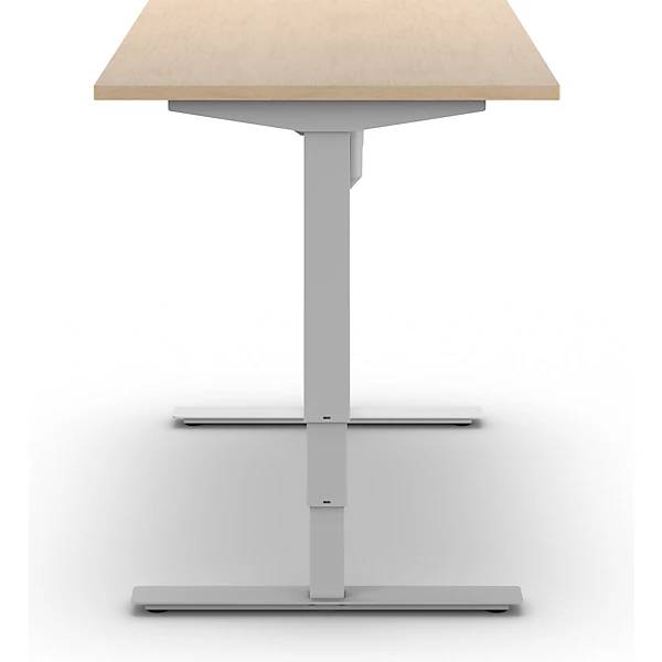 Schreibtisch Atlanta elektrisch höhenverstellbar gerade BxT 1200 x 800 mm Birke/weiß. TAKKT Industrial &-2