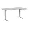 Schreibtisch Venla elektrisch höhenverstellbar Ecke BxT 1800 x 1200 mm lichtgrau/weiß rechts. TAKKT
