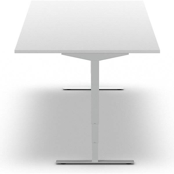 Schreibtisch Atlanta elektrisch höhenverstellbar gerade BxT 1600 x 800 mm weiß/weiß. TAKKT Industrial &-3
