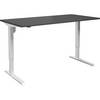 Schreibtisch Venla elektrisch höhenverstellbar gerade BxT 1600 x 800 mm dunkelgrau/weiß. TAKKT Industrial &