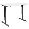 Schreibtisch Atlanta elektrisch höhenverstellbar gerade BxT 1200 x 800 mm weiß/schwarz. TAKKT Industrial &