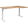 Schreibtisch Venla elektrisch höhenverstellbar Ecke BxT 1800 x 1200 mm Buche/weiß rechts. TAKKT Industrial &