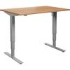 Schreibtisch Atlanta elektrisch höhenverstellbar gerade BxT 1200 x 800 mm Buche/silber. 761006 49