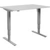 Schreibtisch Atlanta elektrisch höhenverstellbar gerade BxT 1200 x 800 mm lichtgrau/silber. 76101949 761019
