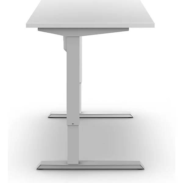Schreibtisch Venla elektrisch höhenverstellbar gerade BxT 1200 x 600 mm weiß/weiß. TAKKT Industrial &-2