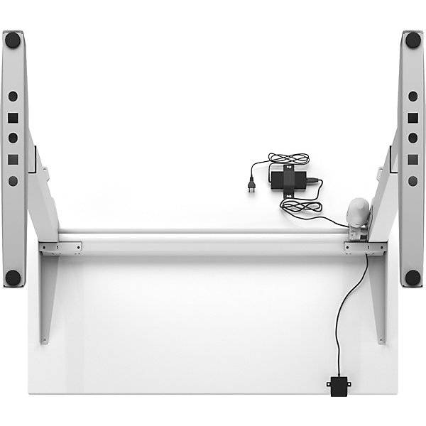 Schreibtisch Venla elektrisch höhenverstellbar gerade BxT 1200 x 600 mm weiß/weiß. TAKKT Industrial &-3