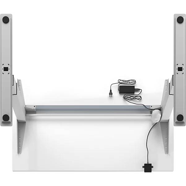 Schreibtisch Atlanta elektrisch höhenverstellbar gerade BxT 1600 x 800 mm Buche/schwarz. TAKKT Industrial &-2
