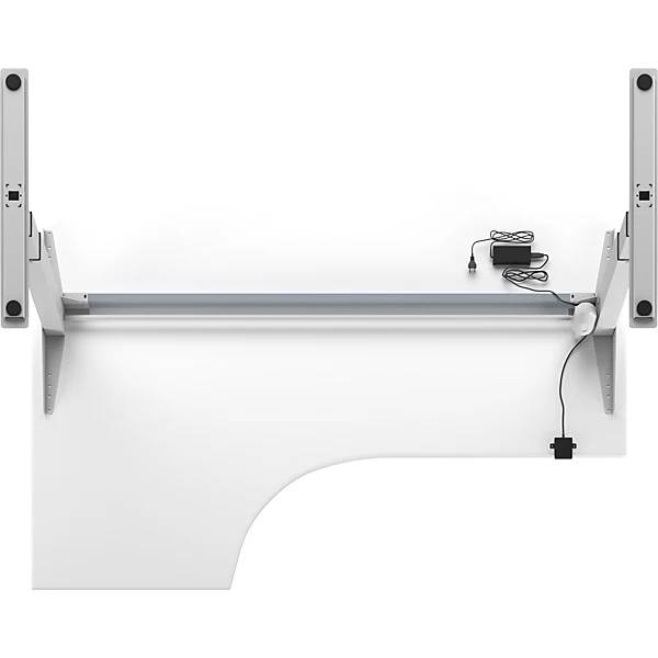 Schreibtisch Atlanta elektrisch höhenverstellbar Ecke BxT 1800 x 1200 mm weiß/weiß rechts. TAKKT Industrial &-2