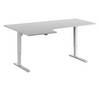 Schreibtisch Venla elektrisch höhenverstellbar Ecke BxT 1800 x 1200 mm lichtgrau/weiß links. TAKKT Industrial