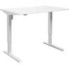 Schreibtisch Venla elektrisch höhenverstellbar gerade BxT 1200 x 800 mm weiß/weiß. TAKKT Industrial &