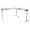 Schreibtisch Atlanta elektrisch höhenverstellbar L-Form BxT 1800 x 2000 mm Eiche/weiß rechts. TAKKT