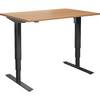Schreibtisch Atlanta elektrisch höhenverstellbar gerade BxT 1200 x 800 mm Buche/schwarz. 76100549 761005 49
