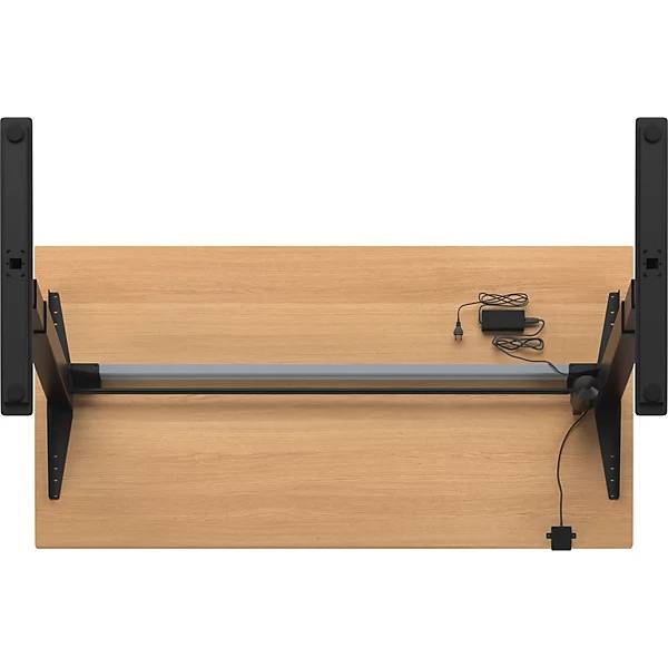 Schreibtisch Atlanta elektrisch höhenverstellbar gerade BxT 1600 x 800 mm Buche/schwarz. TAKKT Industrial &-3