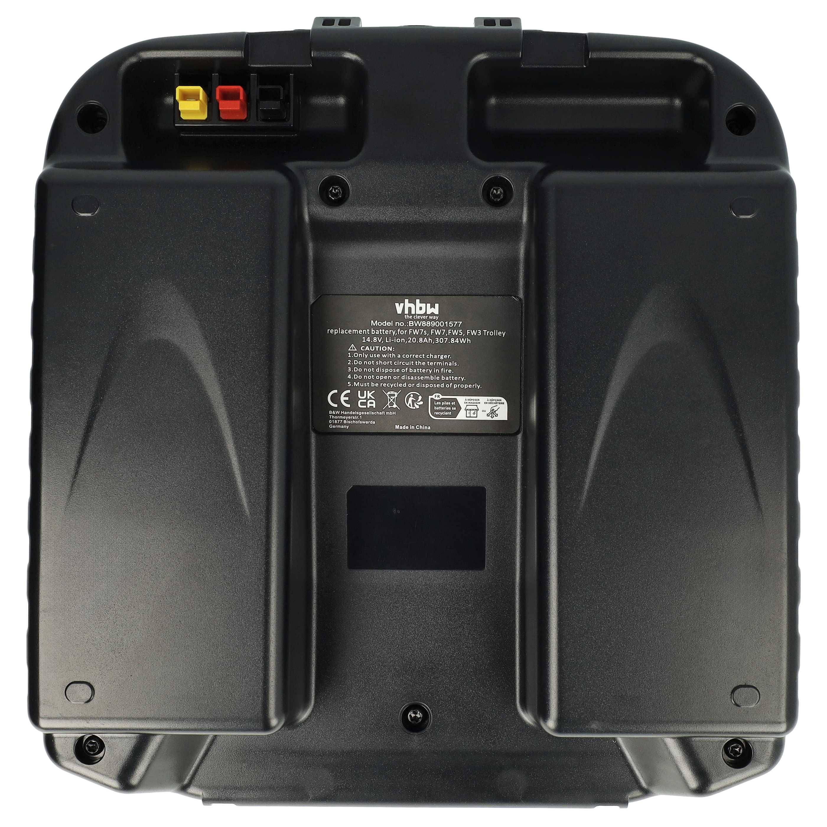 vhbw Akku kompatibel mit Powakaddy FW3 | Freeway Digital II Elektro-Trolley Caddy (20800 mAh, 14,8 V, Li-Ion, inkl.-2