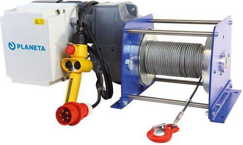PLANETA Elektrische Seilwinde PFW-C 2000, mit 50 m Hubseil, Tragfähigkeit 2000 kg-2