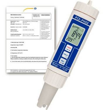 Wasseranalysegerät PCE-PH, Ermittlung pH-Wert + ISO-Zertifikat