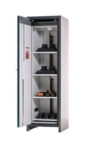 asecos Lithium-Ionen Akku-Ladeschrank, SmartStore Core-Compact, 4 Fachböden, B 600 mm-0