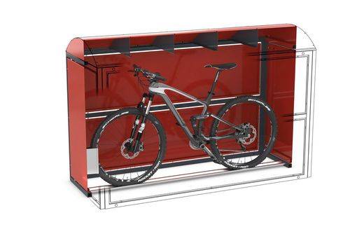 Fahrradgarage BIKEBOX Maxi-2, Stahlblech, Fahrräder, Pedelecs, E-Bikes (BxTxH) 1060 x 2580 x 1820 mm-3