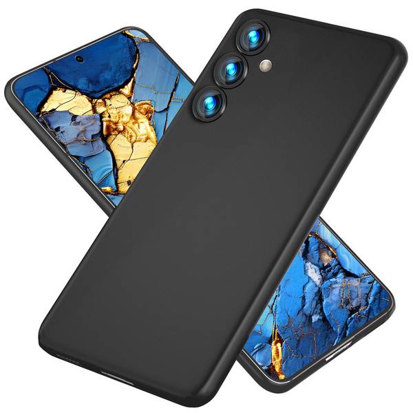 NALIA Extrem Dünnes Hardcase für Samsung Galaxy S24 Hülle, 0,3mm Ultra Schlanke Schutzhülle Extra Slim Schwarz Opak