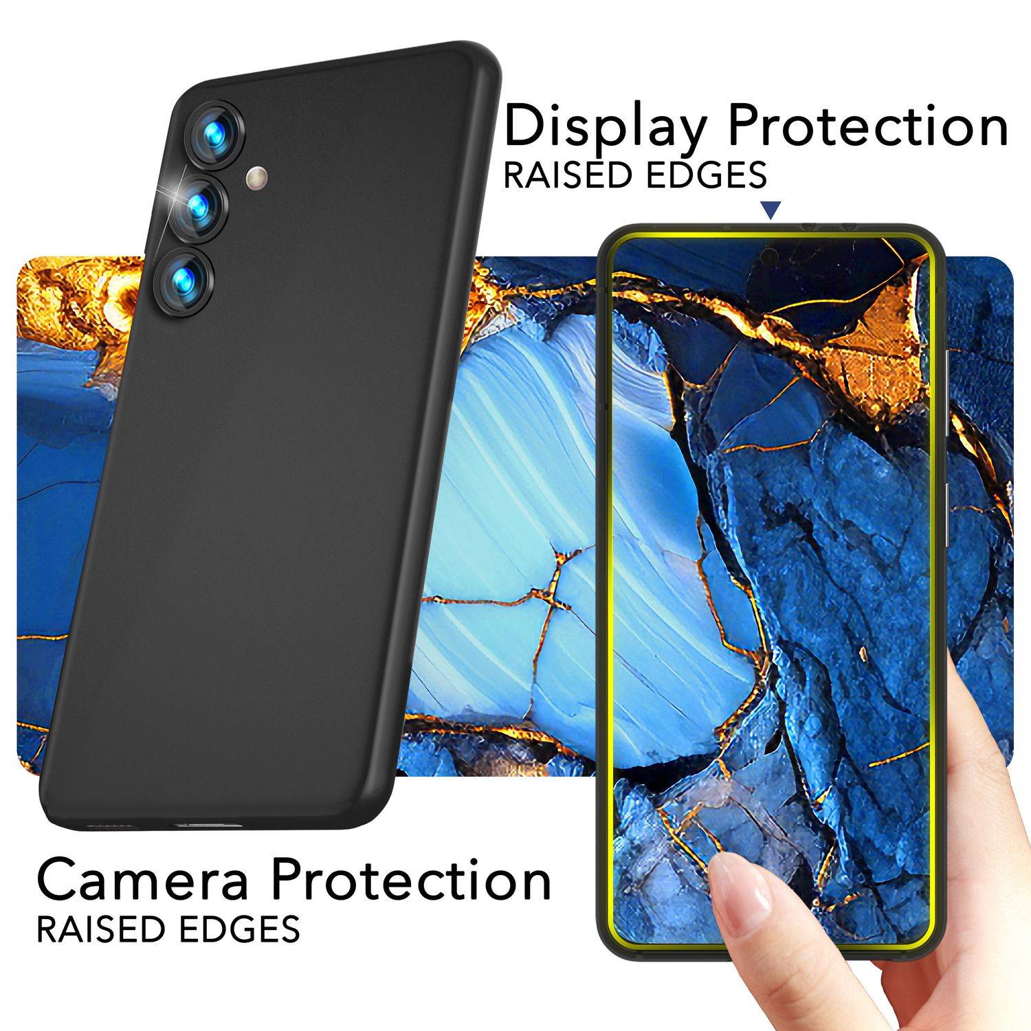 NALIA Extrem Dünnes Hardcase für Samsung Galaxy S24 Hülle, 0,3mm Ultra Schlanke Schutzhülle Extra Slim Schwarz Opak-4