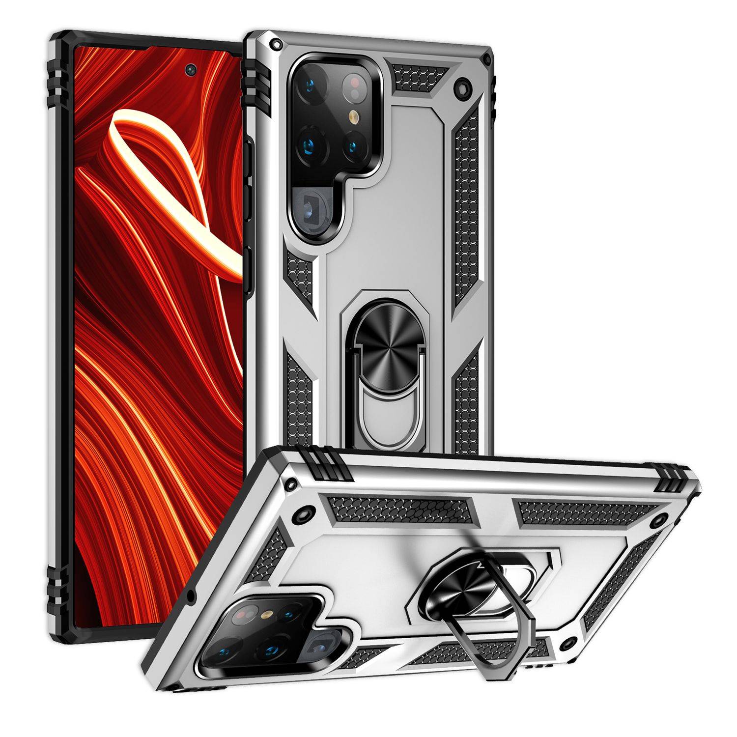 NALIA Military-Style Ringhülle für Samsung Galaxy S24 Ultra Hülle, Extrem Robust & Schock-Resistent, Outdoor Schutzhülle-0