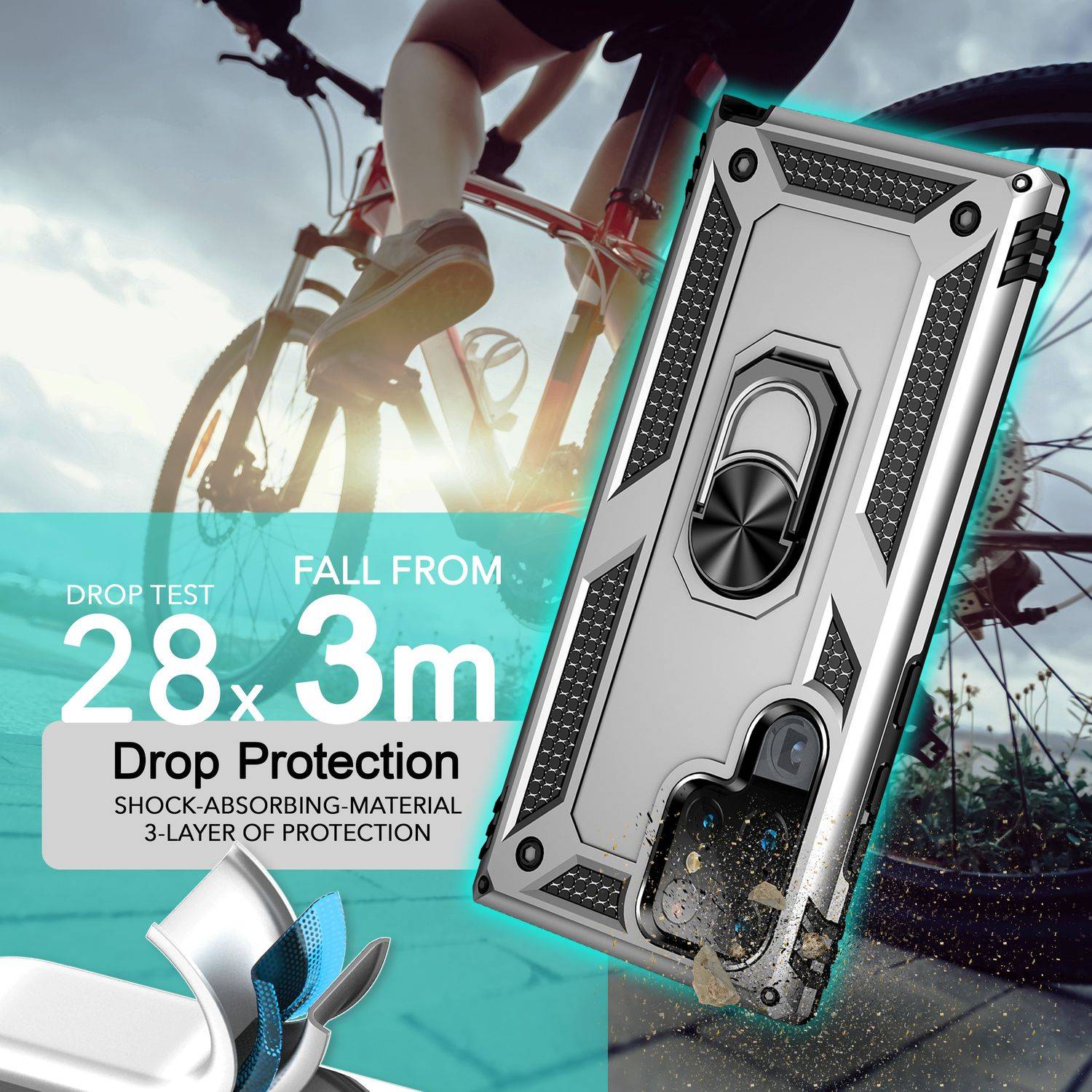 NALIA Military-Style Ringhülle für Samsung Galaxy S24 Ultra Hülle, Extrem Robust & Schock-Resistent, Outdoor Schutzhülle-1