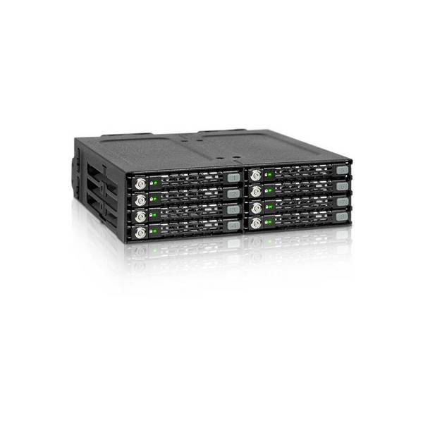 Backplane IcyDock 8x6,3cm SATAI-III in 1x5,25 keylocks Multimedia-Technik