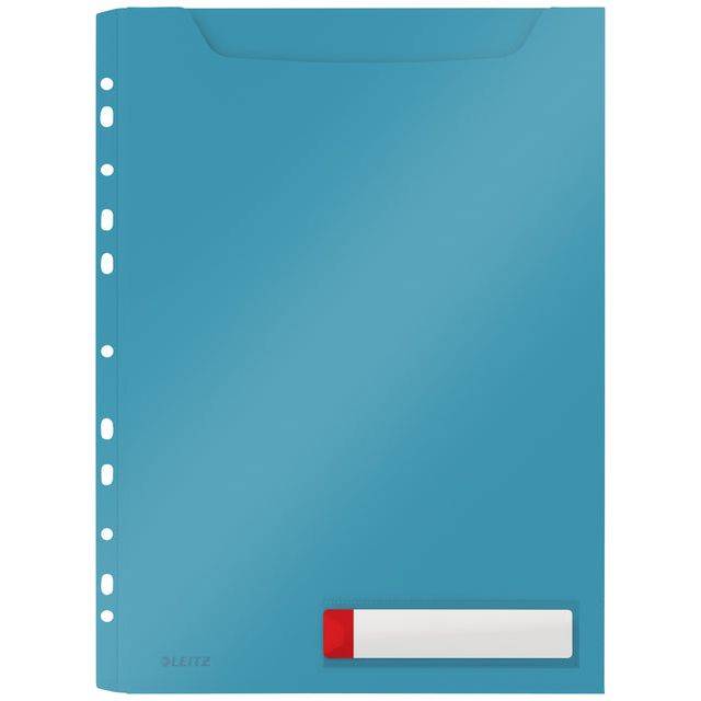Prospekthülle Cosy A4 Maxi PP einklappbarer Lochrand VE=3 Stück blau-2