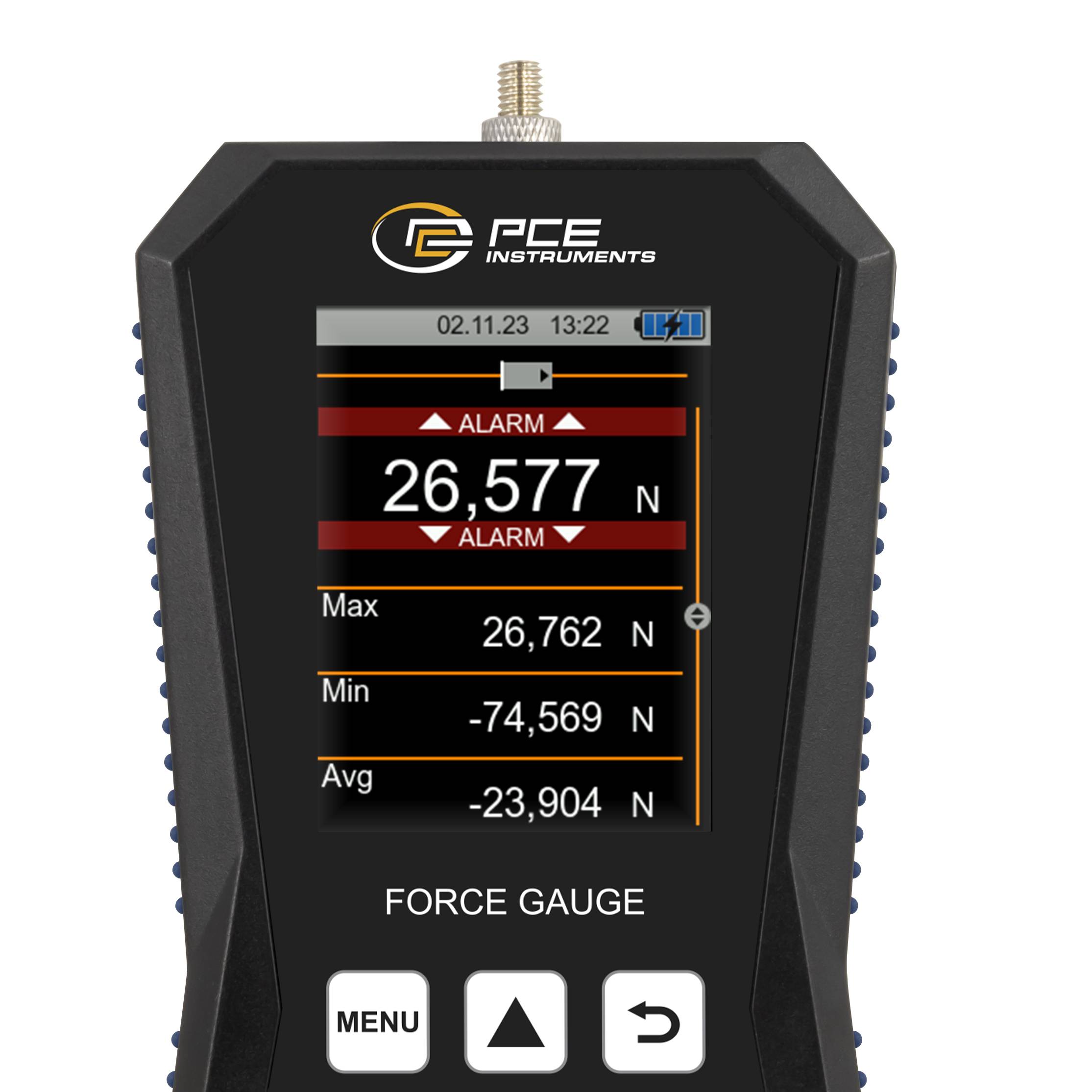 PCE Instruments Kraftmessgerät PCE-DFG 5 X |5 N |7.200 Hz |Genau ±0,05 % F.S. |Speicher |Software |Kalibriererinnerung-4