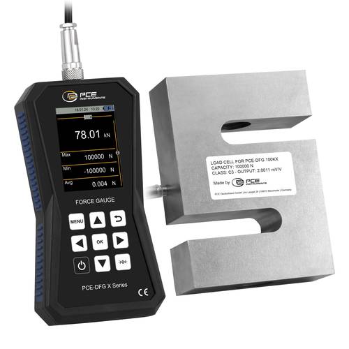 Thumbnail - PCE Instruments Kraftmessgerät PCE-DFG 100K X 100kN 7.200Hz Genau ±0,05% F.S. Speicher Software Kalibriererinnerung