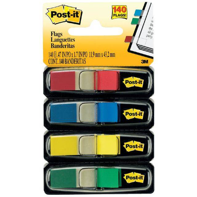 Post-it Haftstreifen Index Mini 683-4 35Blatt sortiert 4 St./Pack.-3