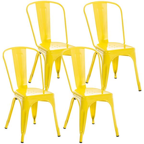 4er Set Stuhl Benedikt gelb