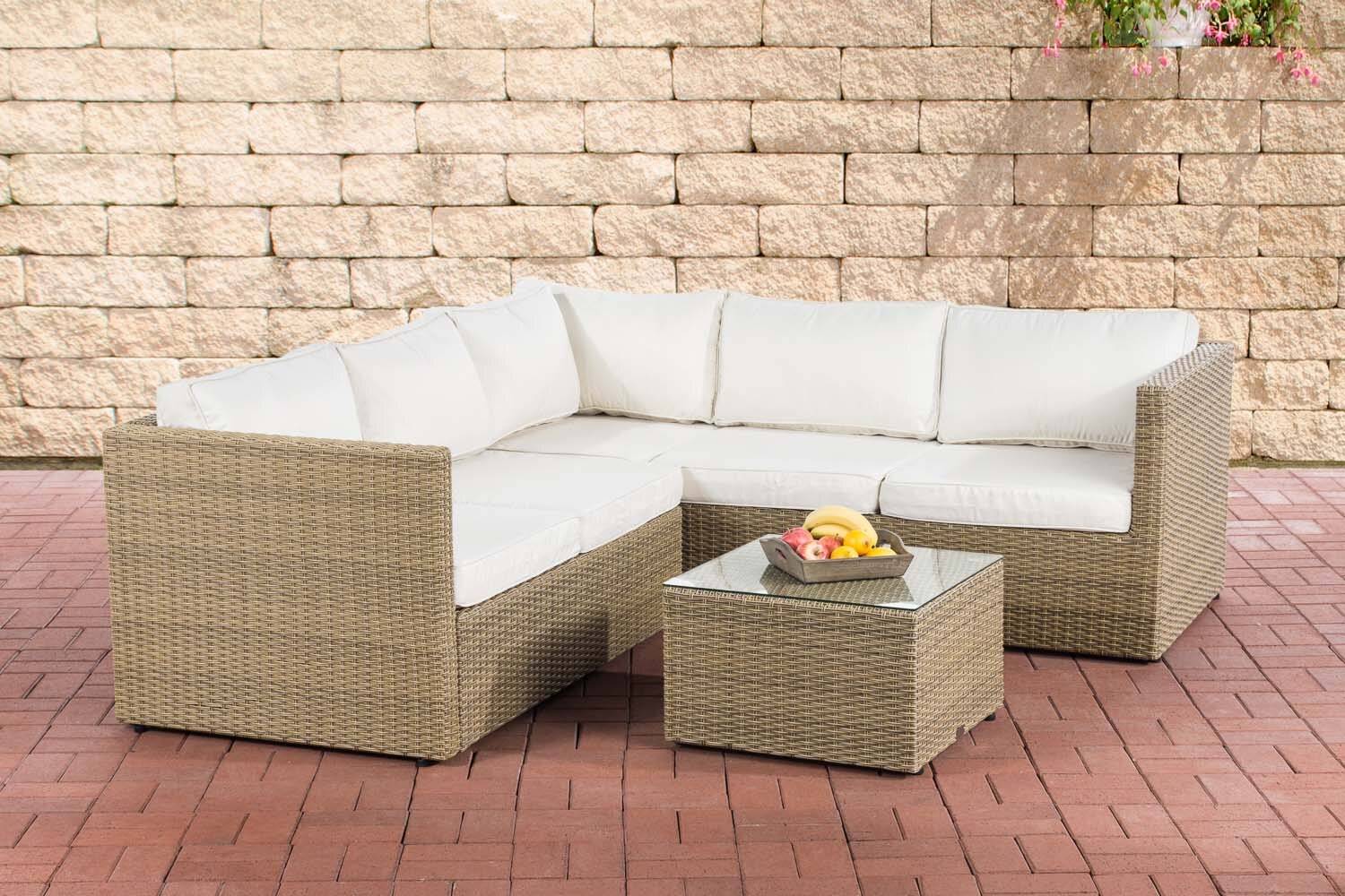 Ecksofa-Garnitur Liberi 5mm Cremeweiß natura