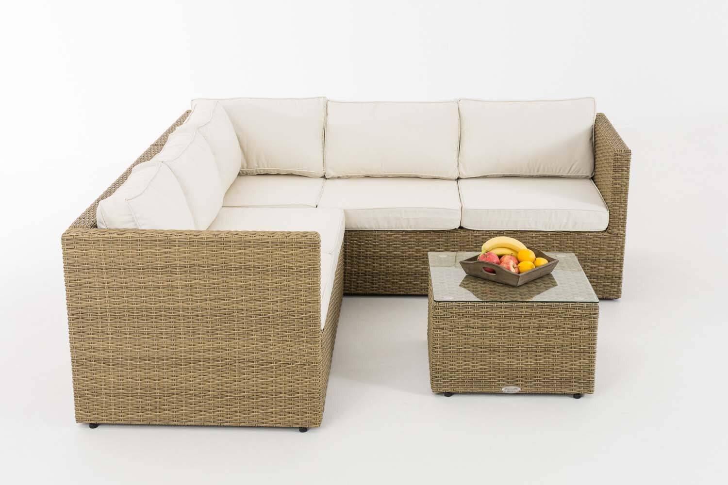 Ecksofa-Garnitur Liberi 5mm Cremeweiß natura-1