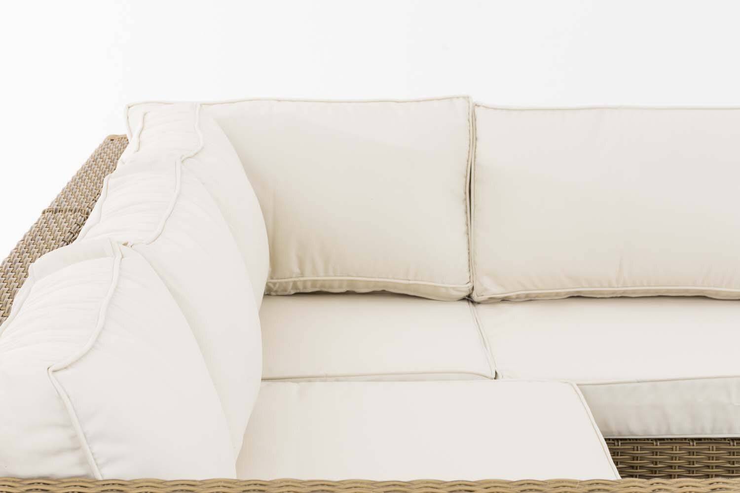 Ecksofa-Garnitur Liberi 5mm Cremeweiß natura-2