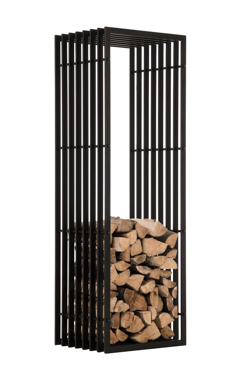 Kaminholzständer Irving 40x50x150 schwarz-matt-0