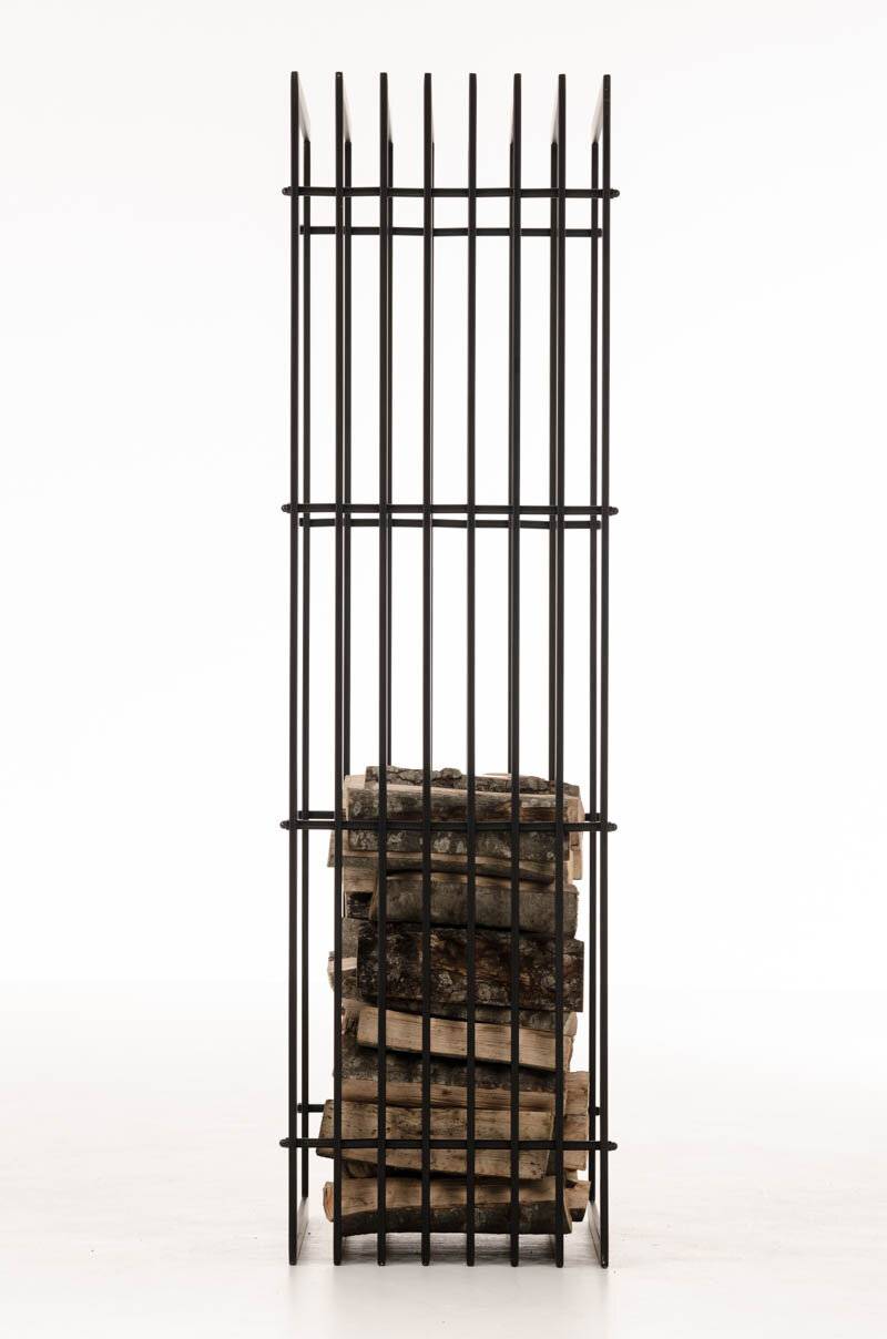 Kaminholzständer Irving 40x50x150 schwarz-matt-2