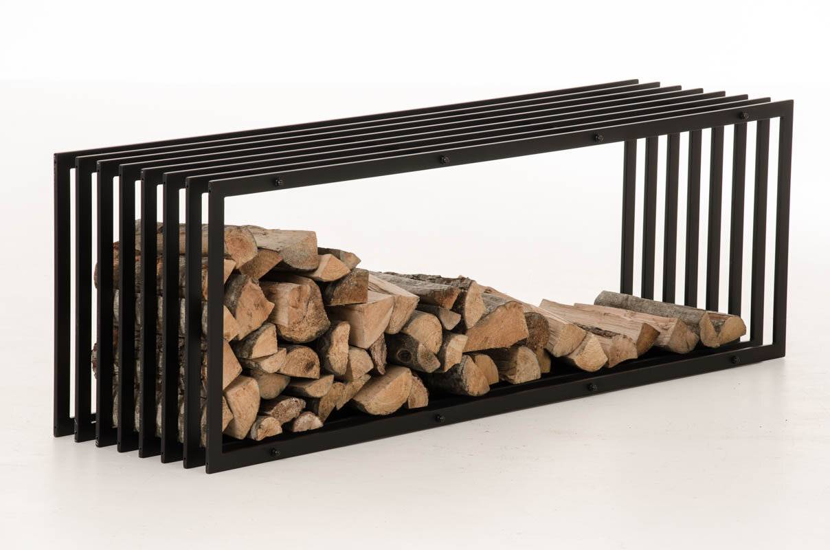 Kaminholzständer Irving 40x50x150 schwarz-matt-3