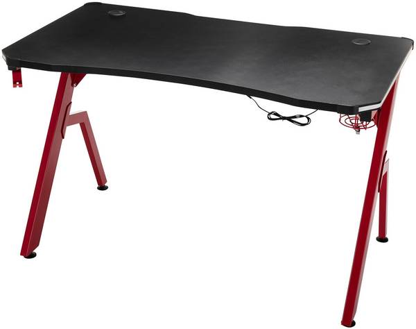 Gaming Tisch Arvada schwarz/rot