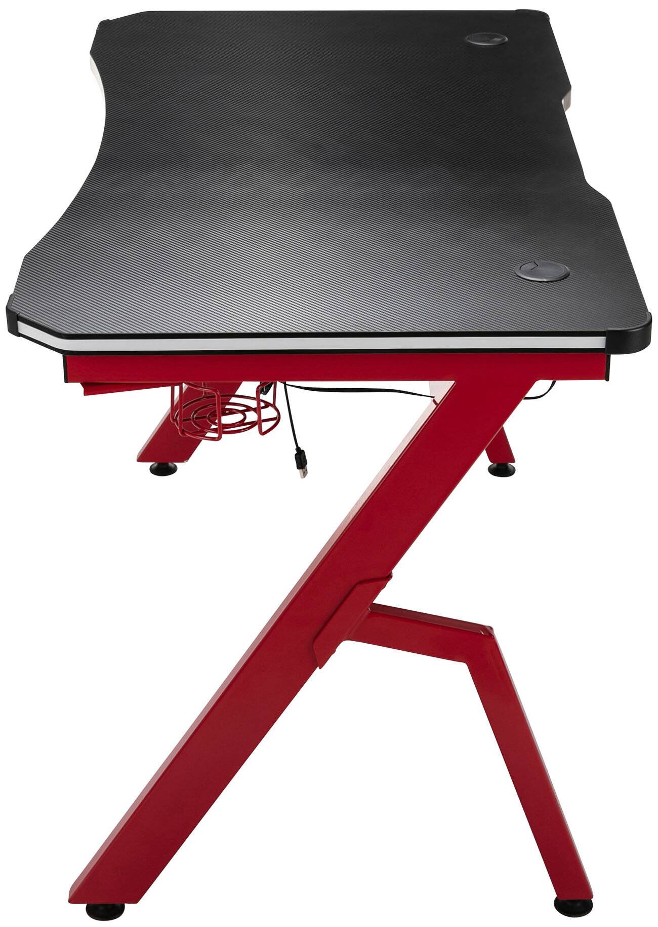Gaming Tisch Arvada schwarz/rot-2